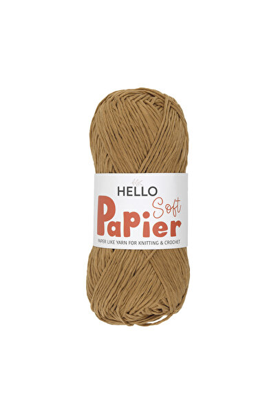 Hello Soft Papier Kağıt Çanta Örme İpi 100 Gram 100 Metre Hardal P26