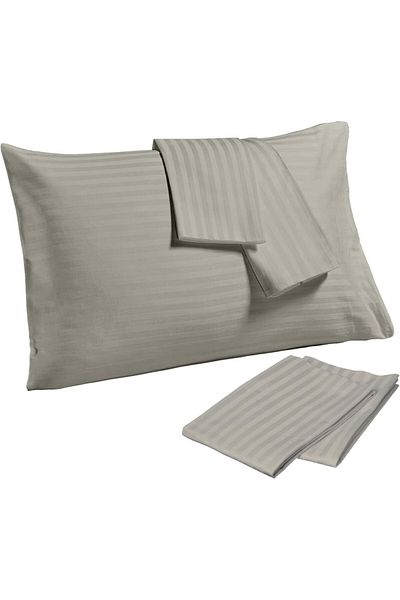 Hotel Linen Klub 4-Piece 100% Cotton Sateen Pillowcase (50x75cm) – Silky Soft Feel Like Satin, Hotel-Quality Bedding