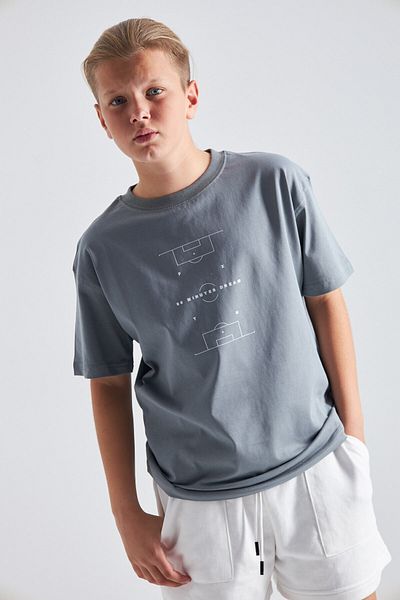 The Champ Clothing Football Field Patterned 100% Cotton Men's Oversize T-Shirt
