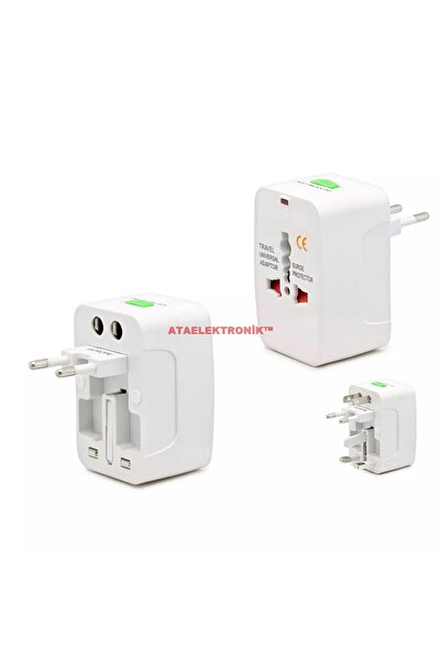 ATAELEKTRONİK Universal Tüm Dünya Priz Çevirici Adaptör Fiş Priz Çevirici Dön...