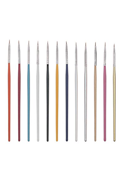 SensoPRO Milano Set of 12 Eyeliner Brushes SensoPRO Milano, Rainbow