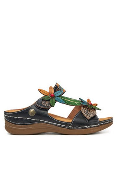 LAURA VITA women's flip flops BISCUIT 04 black