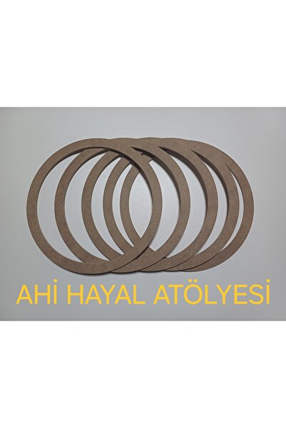 AHİ HAYAL ATÖLYESİ Ham Mdf Vidasız Kasnak 12cm Çapında 5 Adet