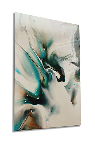 Rosyvien Svetlobojna apstraktna slika na staklu, vertikalna slika, dekoracija...