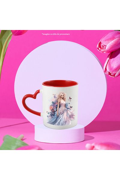 StoryGift Romania Mug with a beautiful face | illustration | princess | like in stories | nature | abstract, With ,STG.
