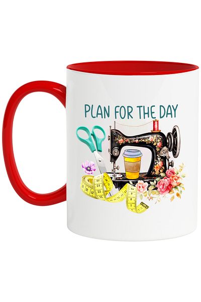 StoryGift Romania Mug with the message "Plan for the day", profession, illustration, work, dedication, passion, With ,STG