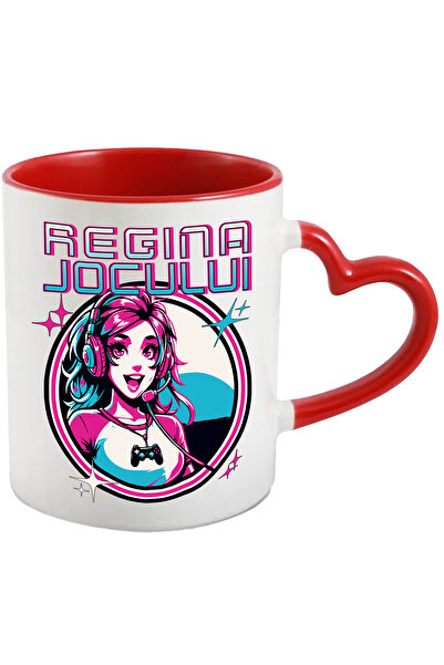 StoryGift Romania Cana Regina Jocului fata stil anime joc video, 330ml, Ceram...