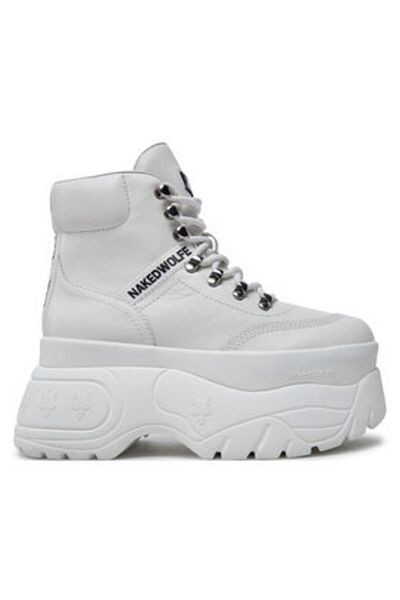 NAKED WOLFE women's ankle boots Spike White