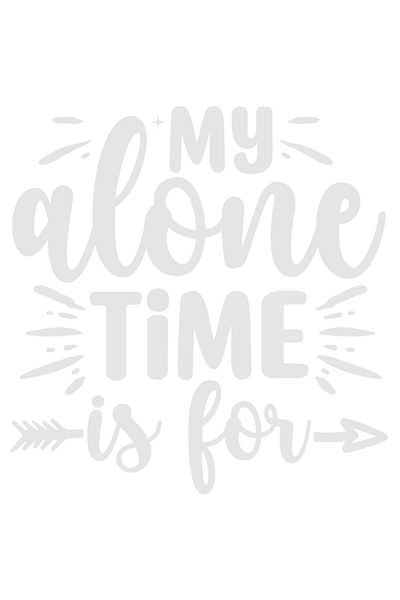 StoryGift Romania Sticker Adeziv 90CM Exterior cu textul "Timpul meu singur este pentru..." , Vinyl Alb, 90 cm
