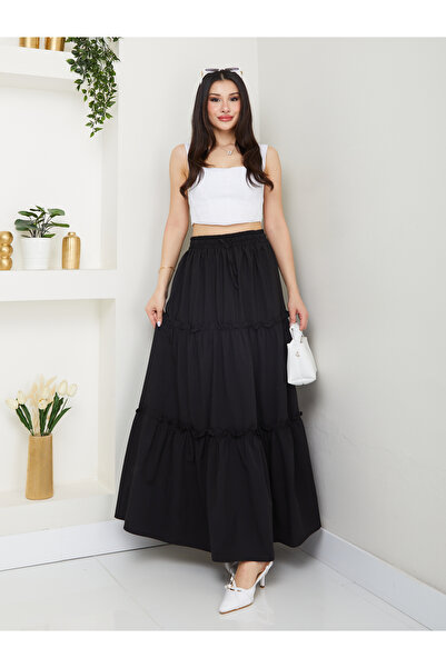 ABOUT US Μακριά φούστα με βολάν # 1001