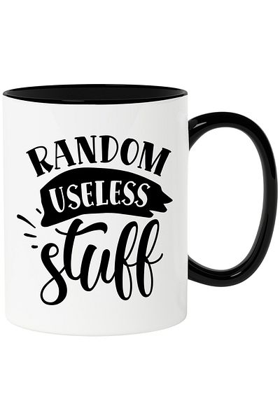 StoryGift Romania Mug with the text in English "Random useless stuff" - random useless stuff with , With ,STG