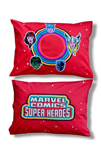 Taç Marvel Super Heroes 100% Cotton Fabric 1 Piece Pillow Case 50X70 cm