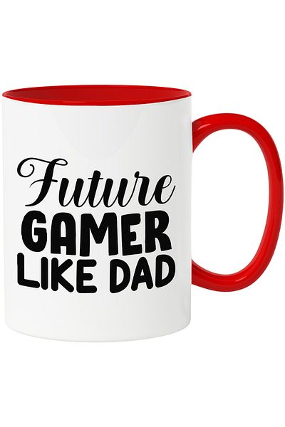StoryGift Romania Mug with the text in English "Future gamer like dad" - future computer gamer, With ,STG