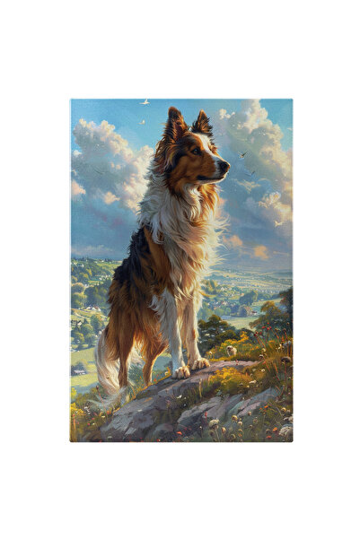 StoryGift Romania Tablou Canvas: Un Caine Curios Care S-a Urcat In Munti Sa P...