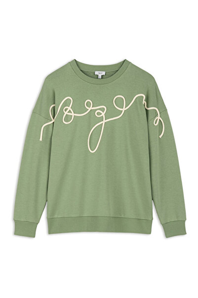 Twist Embroidery Detailed Sweatshirt