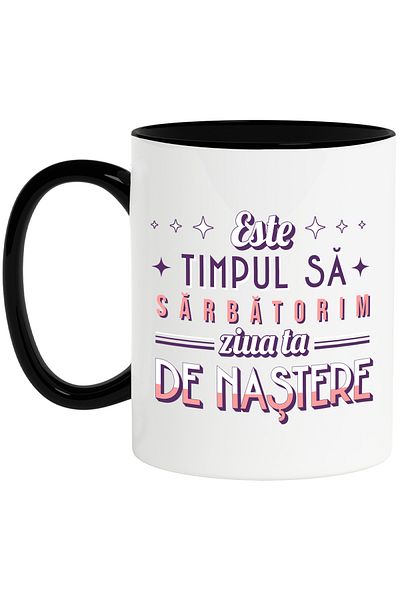 StoryGift Romania Mug It's time to celebrate your birthday, anniversary, 330ml, Ceramic with M, With, STG