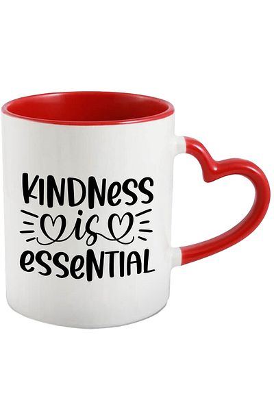 StoryGift Romania Mug with hearts and the text in English "Kindness is essential" - kindness, With ,STG.