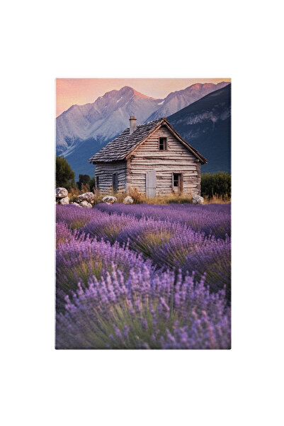 StoryGift Romania Tablou Canvas: O Casuta Mica Langa Un Camp Cu Lavanda - Pei...