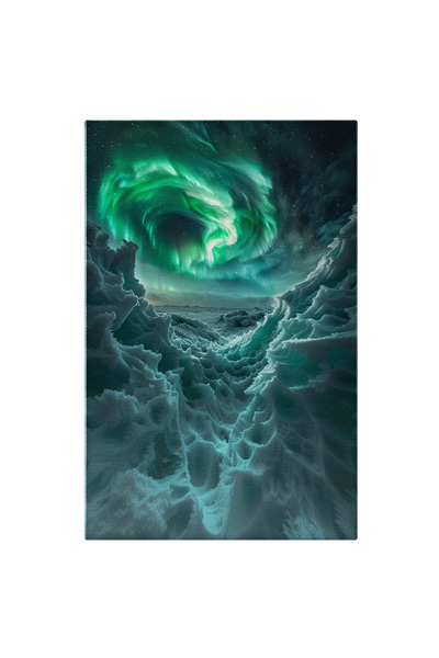 StoryGift Romania Tablou Canvas: Morman De Zăpadă Înghețat Și Cer Colorat În ...