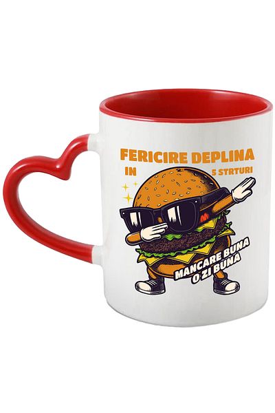 StoryGift Romania Burger Cup making dab full happiness in three layers good food have a good day,, With ,STG