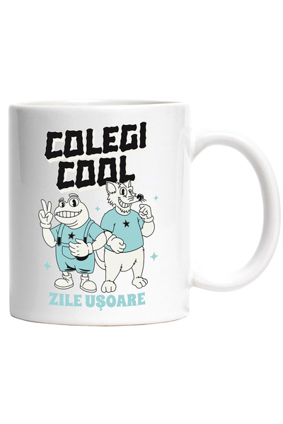 StoryGift Romania Cana Colegi cool, zile ușoare prieteni scoala gradinita, 330ml, Ceramic cu Maner, Cu ,STG