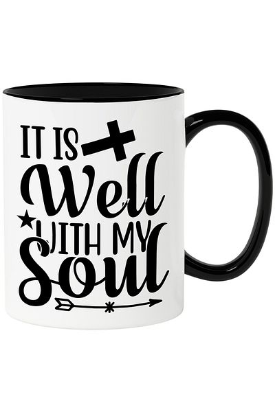 StoryGift Romania Mug with the text in English "It is well with my soul" - at peace with my soul with Man, Cu,STG