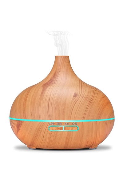 MACVI Difuzor Aromaterapie Macvi® ,550 ml , Bej Umidificator cu Ultrasonic si Telecomanda