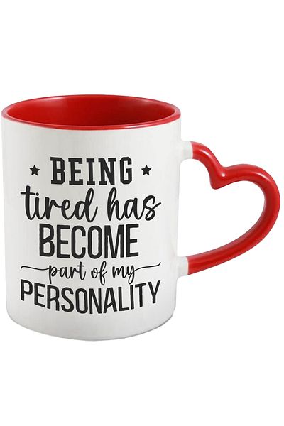 StoryGift Romania Mug for those whose fatigue has "entered" their personality with Heart Handle Ro, Cu, STG