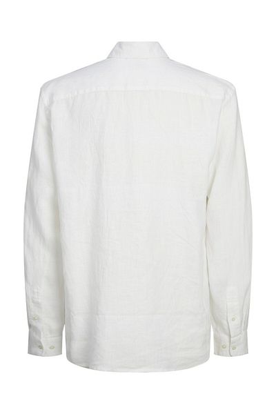 Jack & Jones Ανδρικό λευκό Jprblalawrence Linen L/s πουκάμισο Sn πουκάμισο 12273907-Brightwhi