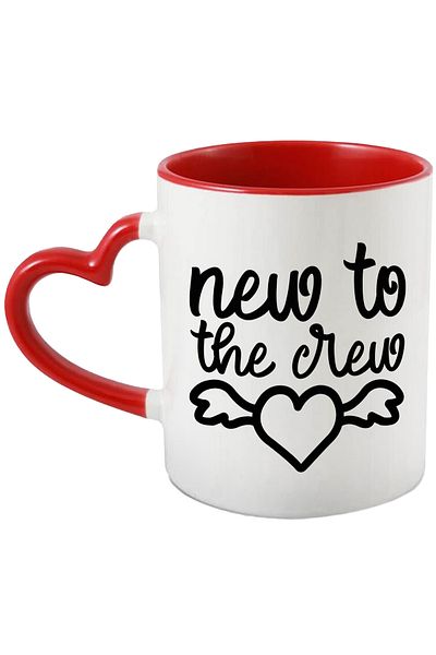 StoryGift Romania Mug with a heart for newcomers to the team - baby childhood with Handle, With, STG