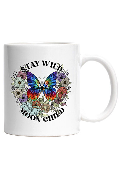 StoryGift Romania Cana cu fluture multicolor inconjurat de flori cu mesajul "...