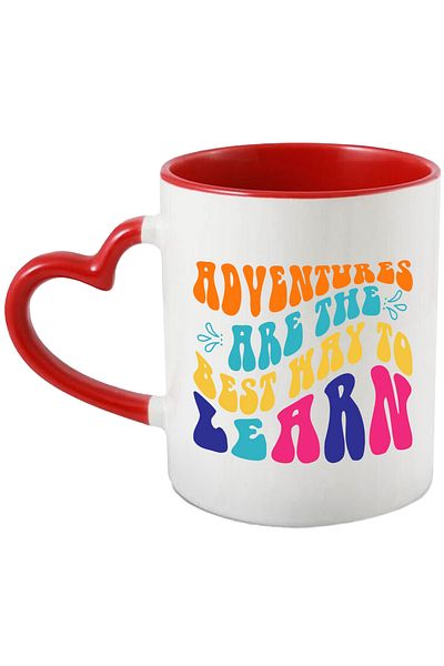StoryGift Romania Mug with the message in English "Adventures are the best way to learn" - adventures s, Cu ,STG