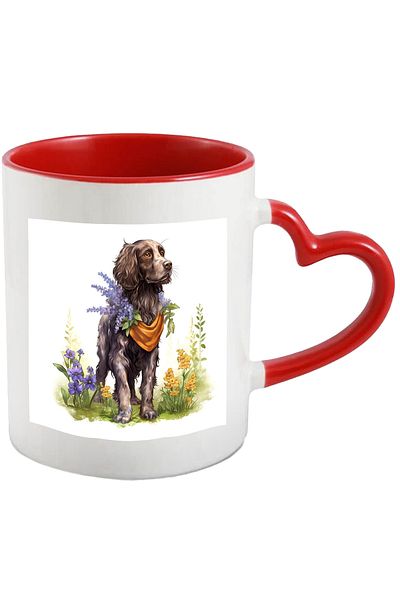 StoryGift Romania Mug with a gray dog ​​looking into the distance | illustration | nature | freedom, With ,STG.