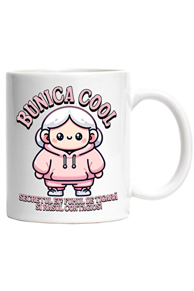 StoryGift Romania Cana Bunica cu Haine Roz Text Bunica Cool Secretele ei Fami...