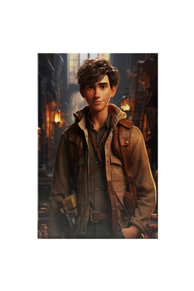 StoryGift Romania Tablou Canvas: Portretul Unui Baiat Explorator - Biblioteca...