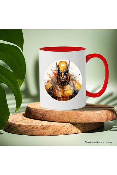 StoryGift Romania Mug With X-Men, Wolverine, Mutant, Costume, Marvel, Multicolor 330 ml, Ceramic with, With, STG
