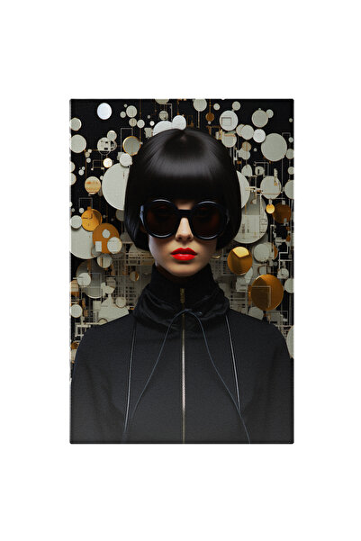 StoryGift Romania Tablou Canvas: Portret Feminin Stilizat - Ochelari Rotunzi ...