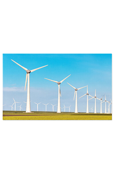 StoryGift Romania Tablou Canvas 90 X 60cm Energie Curata - Parcul Eolian Si E...