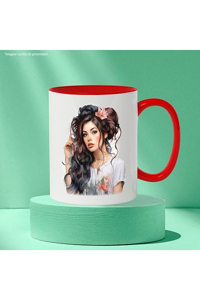 StoryGift Romania Mug With Amy Winehouse, Singer, Musician, Celebrity, Multicolor 330 ml, Sky, With,STG
