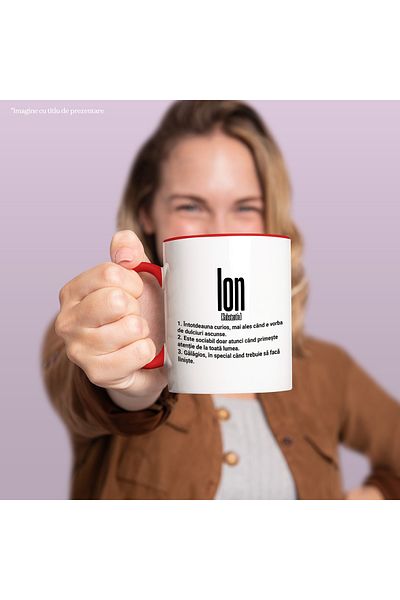 StoryGift Romania Mug With Name Ion, With Funny Message, Curious, Sociable, Noisy, 330ml, Ceramic, With ,STG