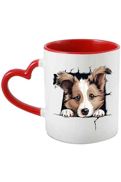 StoryGift Romania Mug with Shetland Sheepdog (Shetland Sheepdog), dog, pet, il, With ,STG