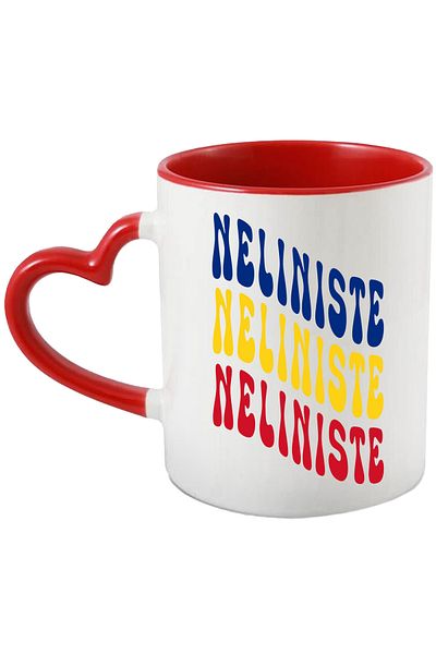 StoryGift Romania Mug The Word Anxiety, in the Colors of the Romanian Flag, Red, Yellow, Blue,, With ,STG