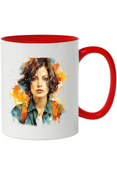StoryGift Romania Jennifer Connelly Mug, Actress, Movie Lovers, Multicolor 330 ml, Ceramic, With ,STG