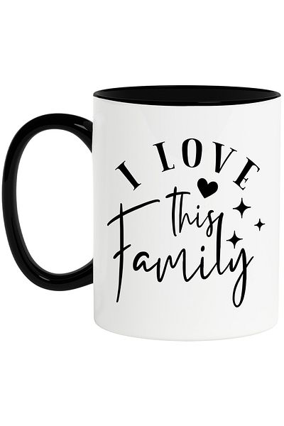 StoryGift Romania Mug for those who truly care about their family with the message "I love this family, With ,STG