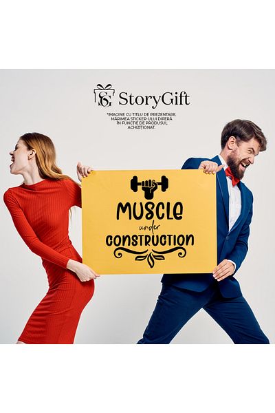 StoryGift Romania Sticker Label 40CM Exterior for those who train to develop their muscles