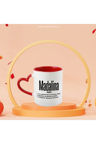 StoryGift Romania Mug With Name Madalina, and Motivational Message, Determination, Modest, Intelligent, With, STG