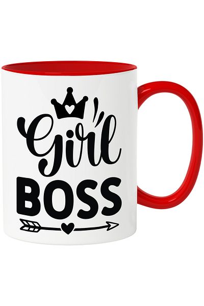 StoryGift Romania Mug with a royal crown and hearts for the patroness girls - rich business with, With,STG