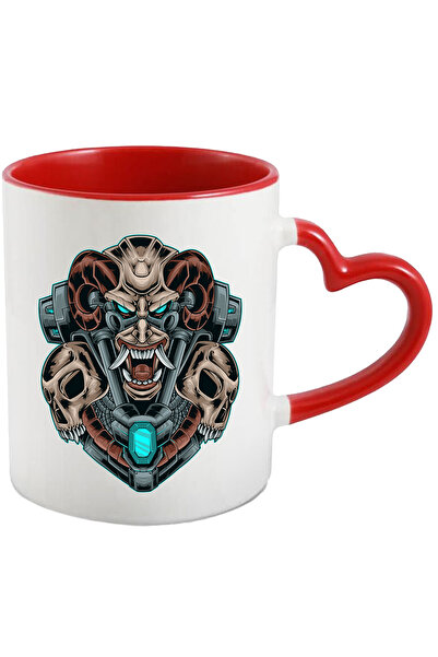 StoryGift Romania Cana Cu Demon, Coarne, Mecha, Cranii, Robot, Sci Fi, Multicolor 330 ml, Ceramic, Cu ,STG
