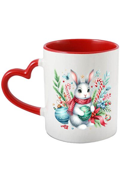 StoryGift Romania Cana cu un iepuras, ilustratie, globulete pentru brad, acad...