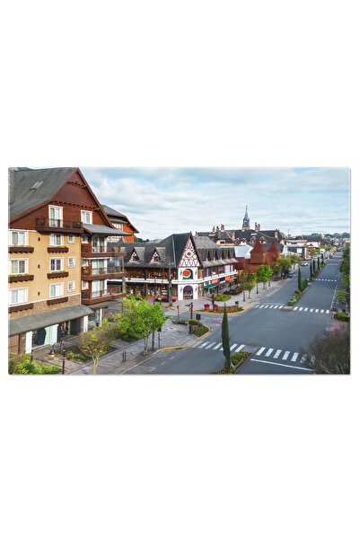 StoryGift Romania Tablou Canvas Vedere Aeriana A Strazii Principale Din Grama...